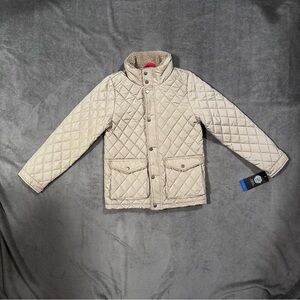 NWT Vince Camuto Khaki Quilted Barn Jacket Coat - Kids Medium 10/12